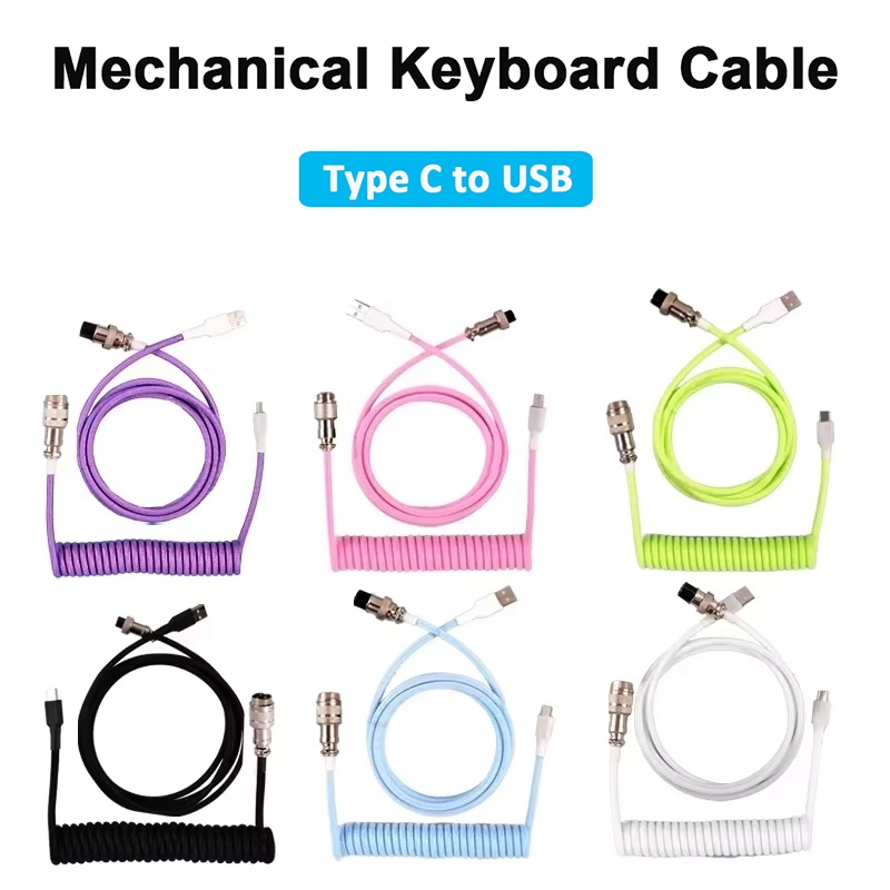 Coiled Usb Cable - Механическая клавиатура, спиральный кабель, авиационный кабель,