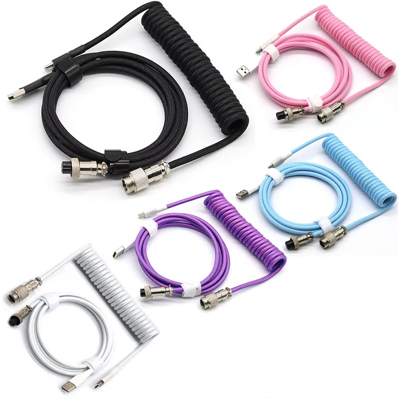 Coiled Usb Cable - Механическая клавиатура, спиральный кабель, авиационный кабель,