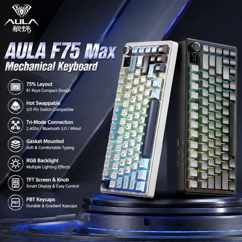 Gaming Keyboard Nearby - Механическая клавиатура AULA F75 Max, 75%