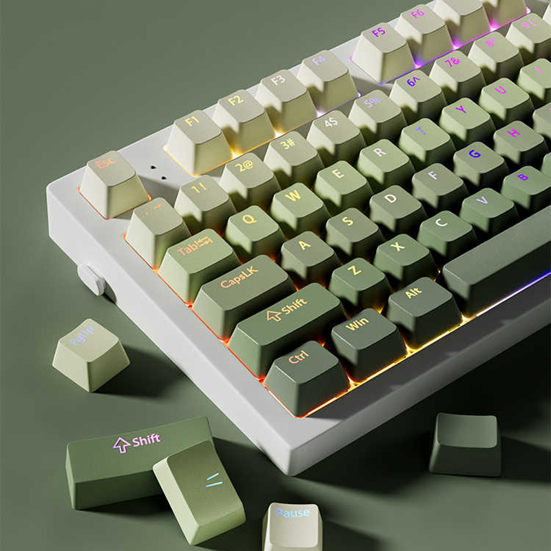 Gaming Keyboard No Rgb - Колпачки клавиш Green Grape с верхней