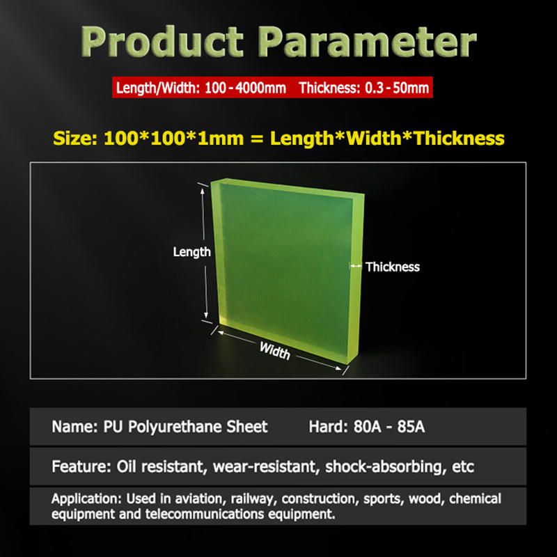 Polyurethane Foam Sheet - Полиуретановая плита (ПУ) прозрачно-желто-зеленого цвета, 100x100