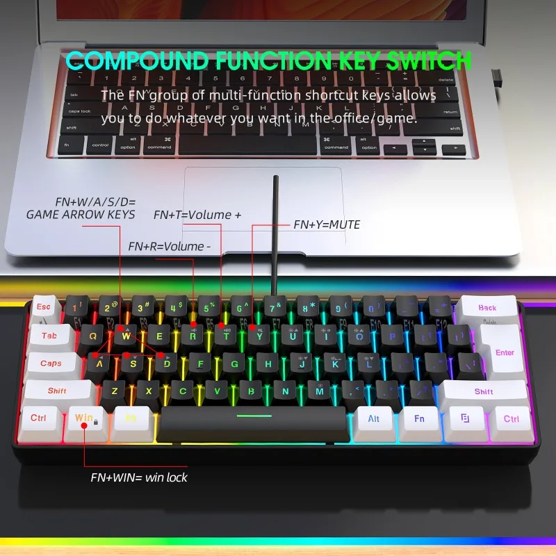 Комплект для геймеров: 60% кла – обзор и цена Gaming Keyboard Ergonomic