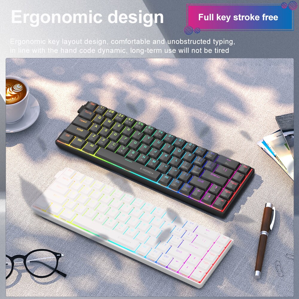 E-YOOSO A68 RGB Mini Slim USB  – обзор и цена Gaming Keyboard Budget
