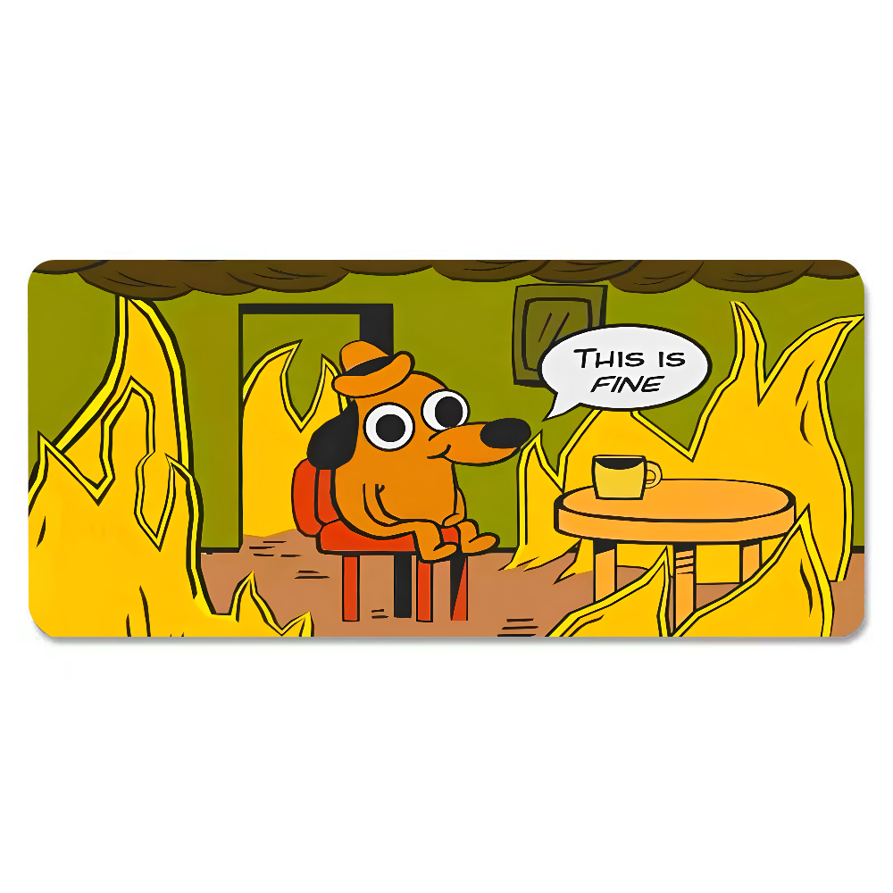 Коврик для мыши This Is Fine D – обзор и цена Gaming Keyboard And Mouse Pad