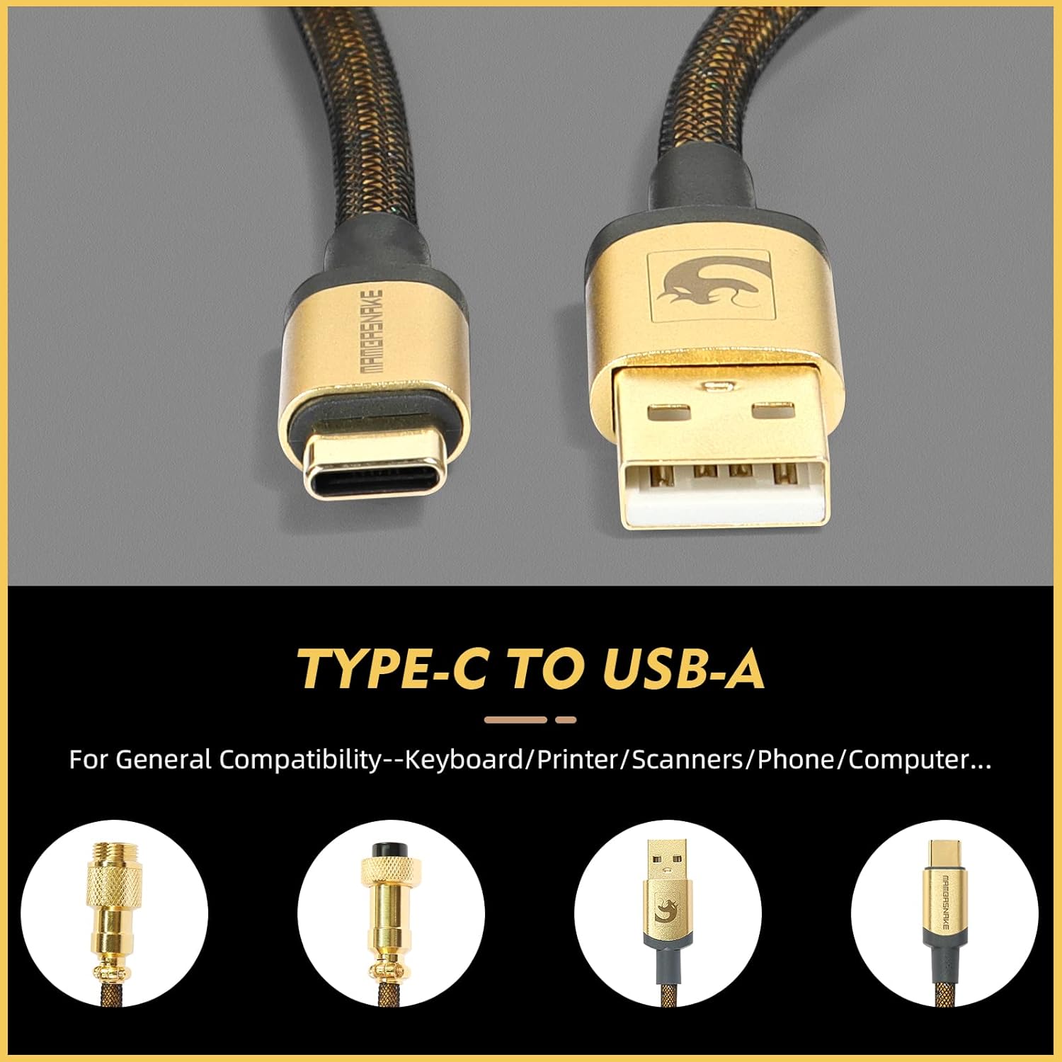 ATTACK SHARK * MAMBASNAKE C03  – обзор и цена Coiled Usb Cable