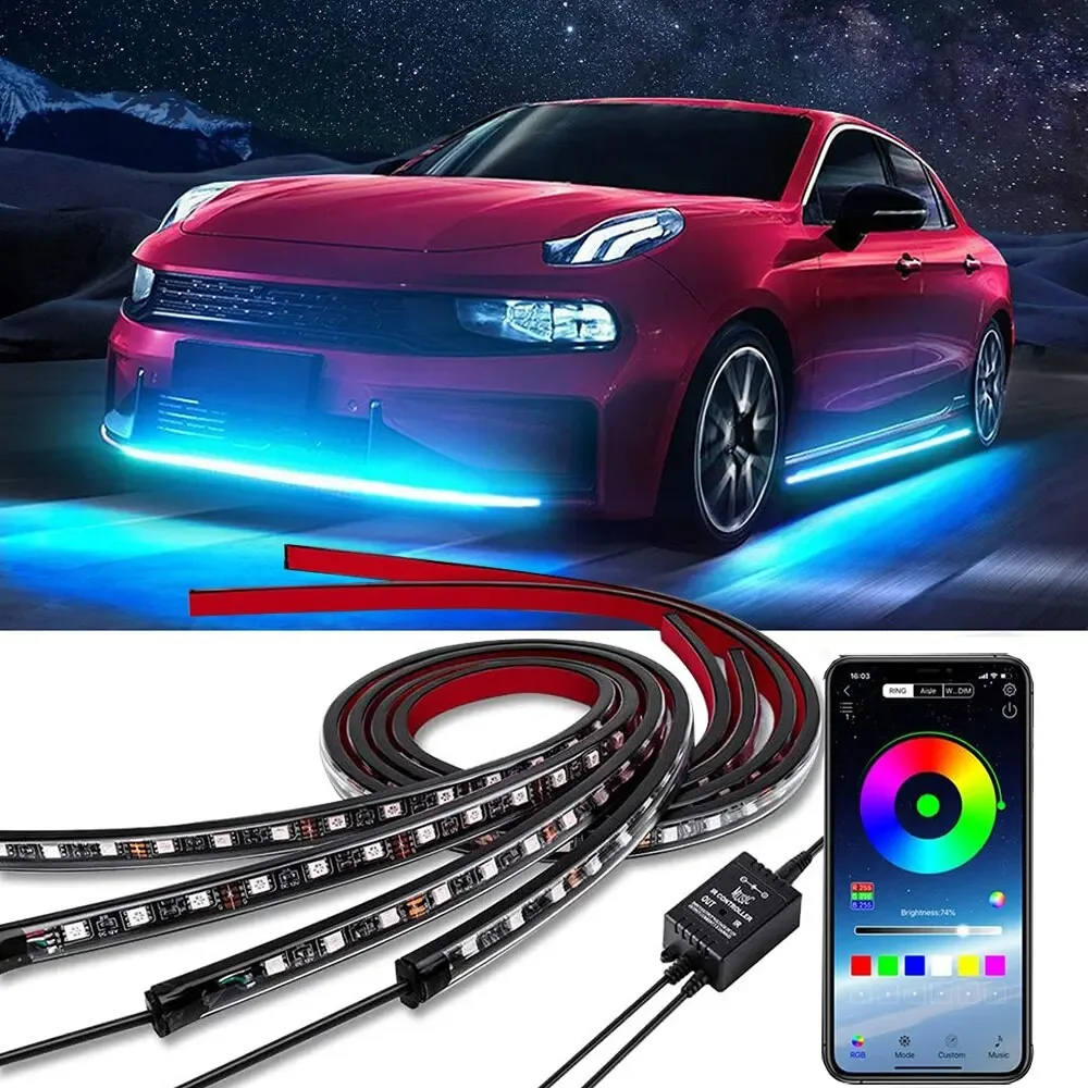Неоновый светодиодный RGB авто – обзор и цена Rgb Underglow Strip