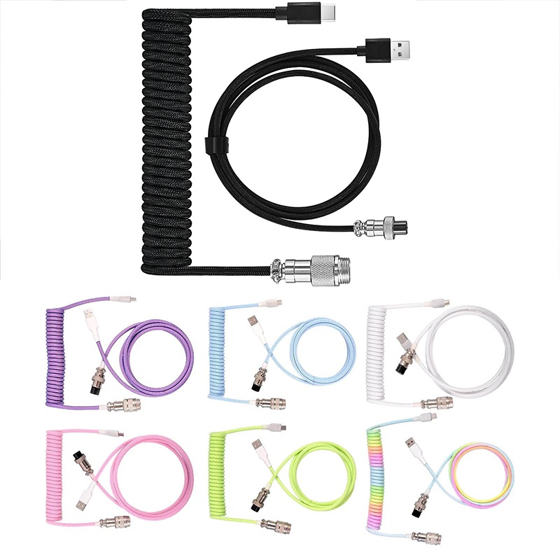 Кабель USB Type C для механиче – обзор и цена Coiled Usb Cable