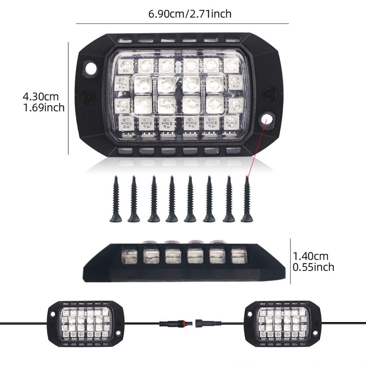 Автомобильная светодиодная лен – обзор и цена Rgb Underglow Strip